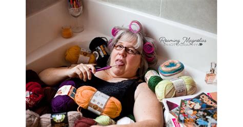 Grandma Poses For Boudoir Photo Shoot In Bathtub Of Yarn Popsugar