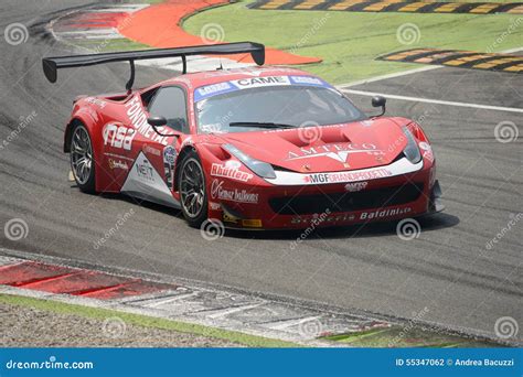 Ferrari 458 Italia Gt3 Gt Italiana 2015 Em Monza Fotografia Editorial