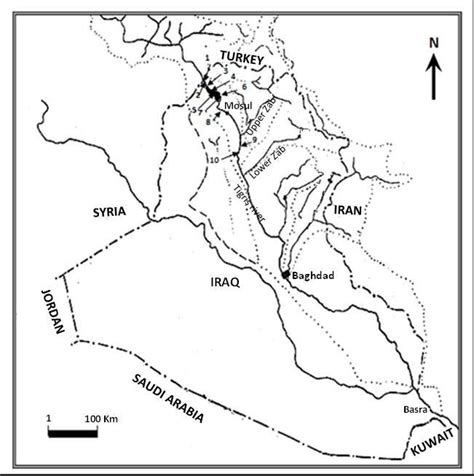 Map Of Tigris River Basin And Its Tributaries Showing The Sampling Download Scientific Diagram