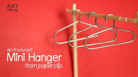 Diy Mini Hanger From Paper Clip For Miniature Wardrobe Youtube
