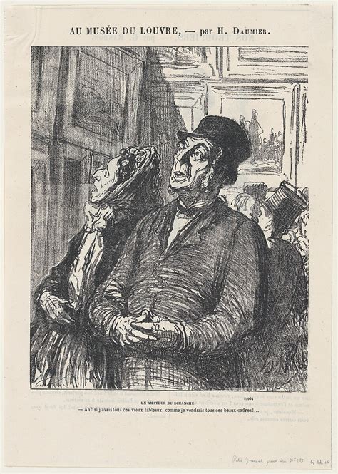 Honoré Daumier A Sunday Connoisseur From At The Louvre Published In Le Charivari February