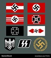 German nazi insignia set Royalty Free Vector Image