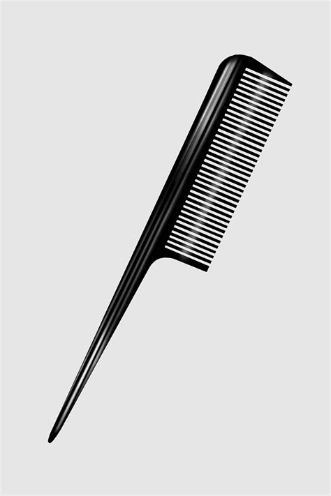 Barber Illustration Of Professional Hair Comb Hairdressing Item Clip