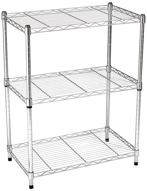 Amazon Basics 3 Shelf Storage Unit With Height Adjustable Shelves And