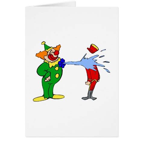 Clown Squirt Water Stationery Note Card Zazzle