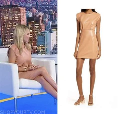 Fox And Friends August 2022 Elisabeth Hasselbecks Beige Leather Mini