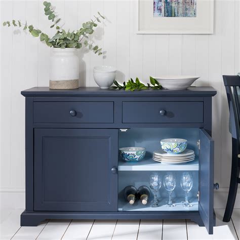 florence 2 tone navy blue sideboard kitchen sideboard with 2 drawers assembled 5060346455297