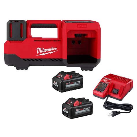Milwaukee M18 18 Volt Lithium Ion Cordless Inflator With Two 60ah