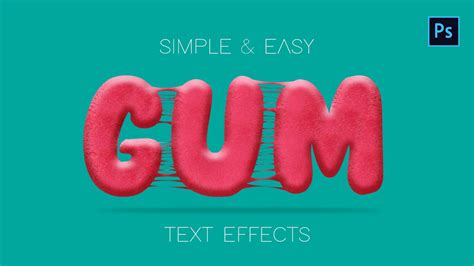 Photoshop Text Effect Tutorial Gum Text Title Effect Illustrator