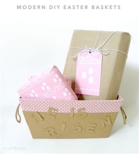 You'll find a variety of craft ideas, from cool easter origami to printable crafts with templates. kraft&mint diy modern Easter baskets | Modern easter basket, Modern easter, Easter basket diy