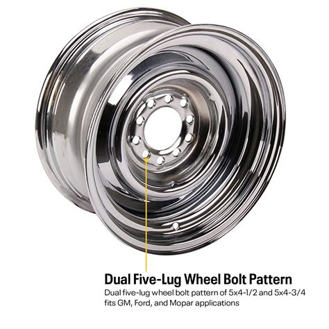 Speedway Smoothie 15x6 Steel Wheels, 5 on 4.5/4.75, 3.5 BS | Steel