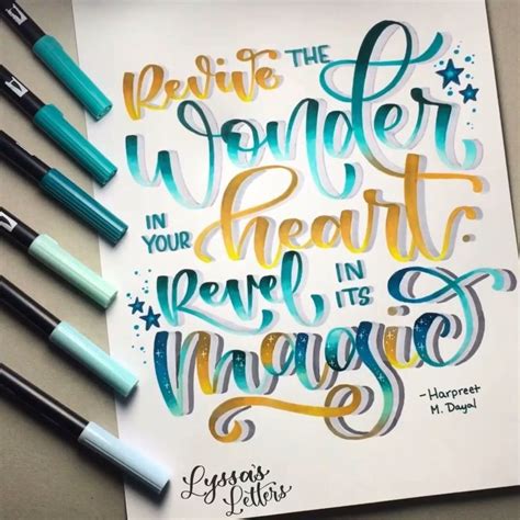 Brush Lettering An Inspirational Quote Calligraphy Calligraphy And