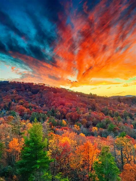 Fall Sunset In Highlands North Carolina — Kevin And Amanda