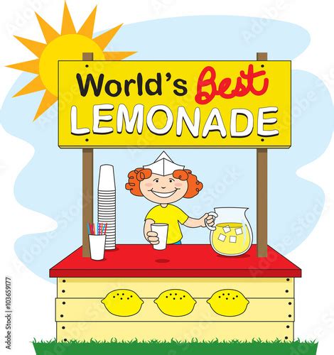 lemonade stand cartoon buy this stock vector and explore similar vectors at adobe stock