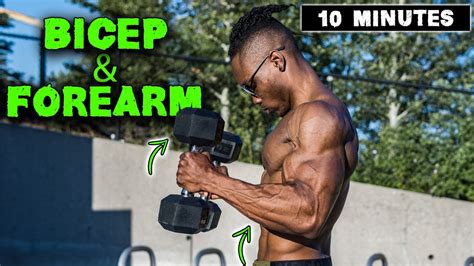 10 Minute Lightweight Dumbbell Bicep And Forearm Workout Youtube