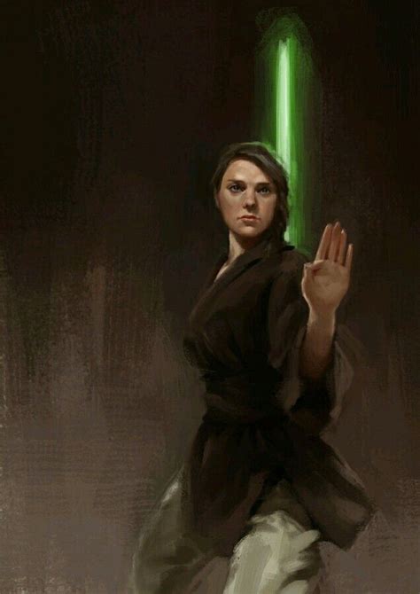 Jedi Human Female With A Green Lightsaber Star Wars Images Female Jedi Star Wars Jedi