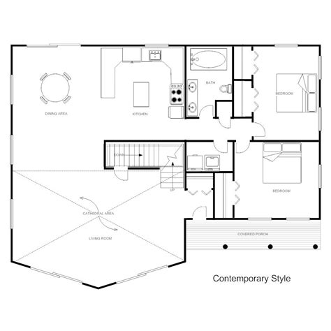 The Floor Plan For This Contemporary Home