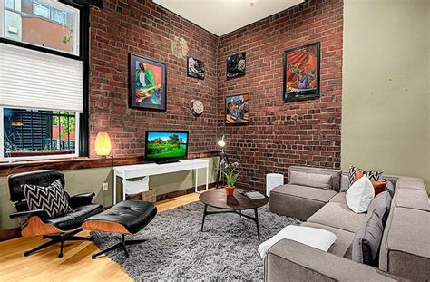 60 Stunning Modern Living Room Ideas Photos Brick Wall Living Room