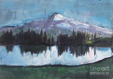 Reflections On A Mountain Lake Painting By Vesna Antic Pixels