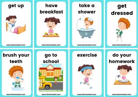 Daily Routine Worksheets For Kids