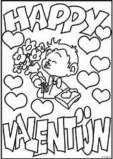 Valentijn Valentijnsdag Kleurplaaten Printen Valentinesday sketch template