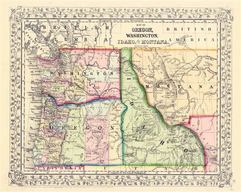 Map Of Idaho And Washington Map Of The World