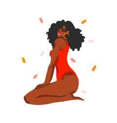 Sexy Curvy Black Woman Vector Images Over