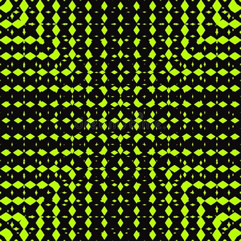 Vector Abstract Seamless Pattern With Halftone Square Tiles Green And