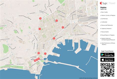 Map Of Naples Tourist Attractions Planetware Italy To