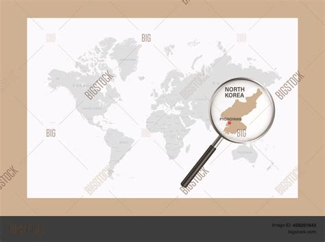 Map North Korea On Vector And Photo Free Trial Bigstock