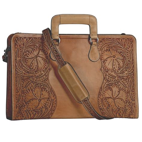 Russet Sheridan Pattern Hand Tooled Leather 