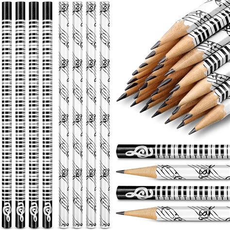 200 Pieces Music Pencils Music Note Piano Keyboard Pencils Bulk Wood