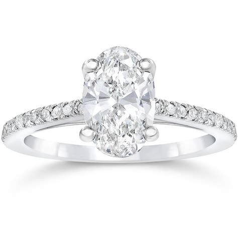 Pompeii3 1 110ct Oval Diamond Vintage Engagement Ring Solitaire