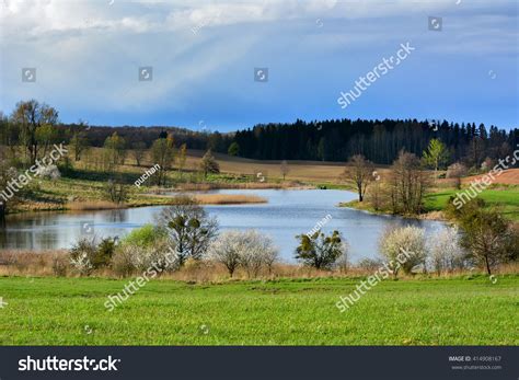 Colorful Spring Landscape Lake Стоковые Фотографии 414908167 Shutterstock
