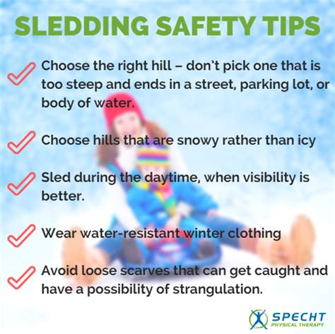 Sledding Safety Specht Physical Therapy