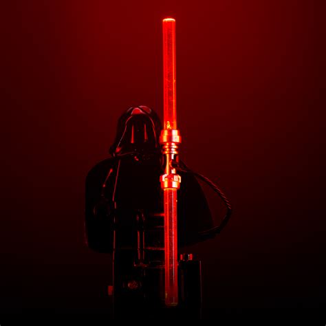 Light Up Minifigure Lightsaber Double Bladed Red Custom Lego The
