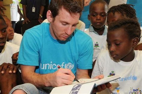 The Legend Lionel Messi Unicef Affirms Messi Foundation With