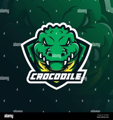 Crocodile Mascot Logo Design Vector With Modern Illustration Concept