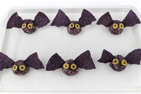 Halloween Cheese Ball Bat Treats ⋆ Brite And Bubbly