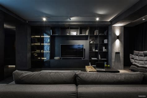 Exquisite Modern Dark Interiors Adorable Home