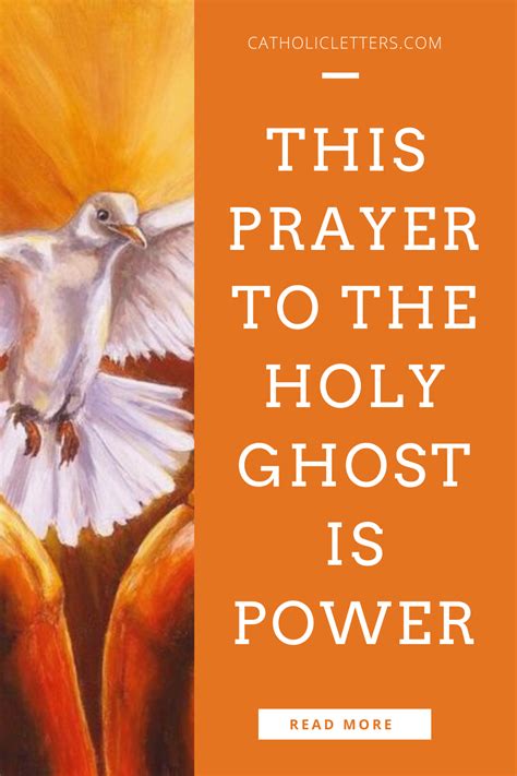 This Prayer To The Holy Spirit Is Power Everyday Prayers Miracle