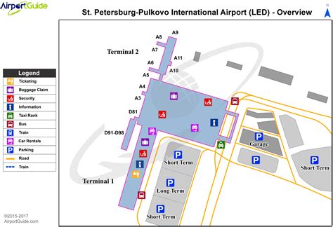 St. Petersburg - Pulkovo (LED) Airport Terminal Map - Overview | Airport map, Airport guide, Airport
