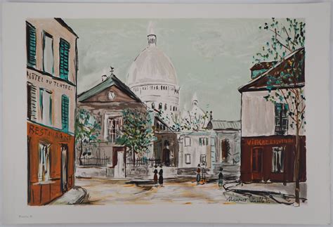 Maurice Utrillo Daprès Eglise Saint Pierre Place Du Tertre à