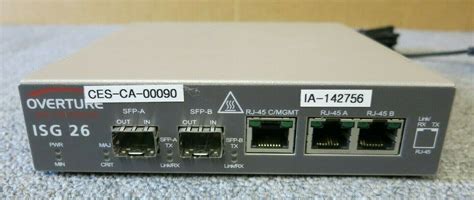 Overture Networks 5428 900 Isg 26 Rev B Programmable Network Interface