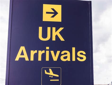 Uk Arrivals Airport Sign Travel Off Path