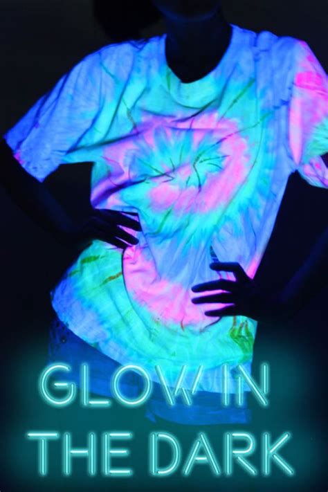 Uv Black Light Glow In The Dark Shirts Neon Rainbow Tie Dye Unisex T