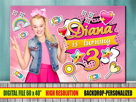 Jojo Siwa Backdrop Jojo Siwa Backdrop Birthday Jojo Siwa Banner