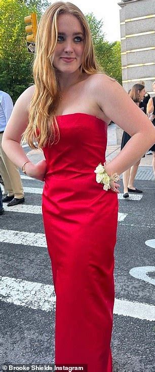 Brooke Shields Daughter Rowan Wears 1998 Golden Globe Red Gown To Prom