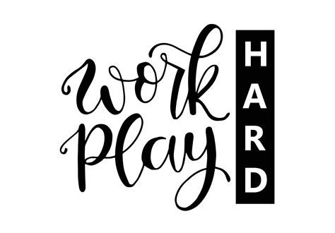 Work Hard Play Hard Motivational Quote Graphic By Santy Kamal