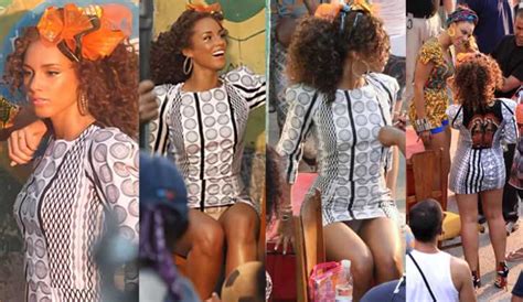 Alicia Keys In Sexy Upskirt And Beyonce On The Set Of A Videoshoot